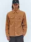 Carhartt Suede Michigan Jacket In Brown