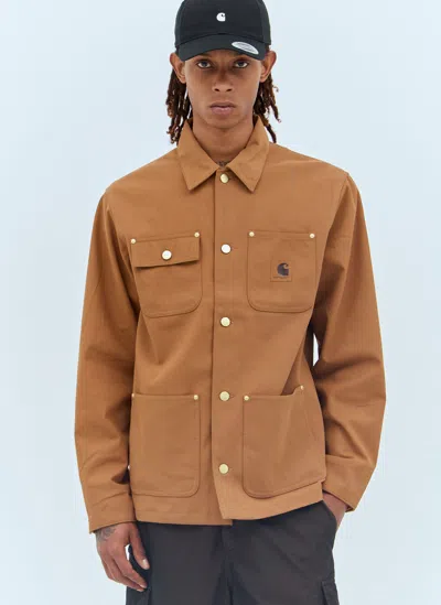 Carhartt Suede Michigan Jacket In Brown