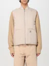 Carhartt Vest With Patch Pockets And Ribbed Collar In Neutral