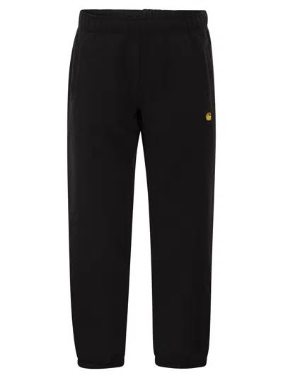 Carhartt Sweat Joggers With Embroidered Logo In Black