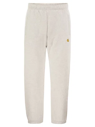 Carhartt Sweat Joggers With Embroidered Logo In White