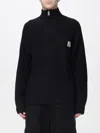 Carhartt Detroit Half Zip Acrylic Blend Sweater In Black