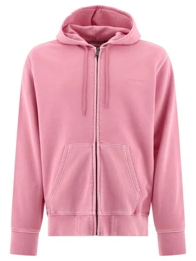 Carhartt Wip "duster Script" Zippered Hoodie In Pink