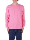 Carhartt Duster Script Sweatshirt In Rosa Chiari E Naturali