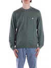Carhartt Wip Madison Crewneck Knitted Jumper In Silver Pine Verde