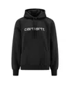 Carhartt Embroidered Black Hoodie Sweatshirt In Black