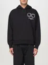 Carhartt Hooded Rotation Sweat In Misto Cotone Nero  Uomo In Black
