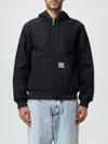Carhartt Hooded Sweatshirt Featuring Kangaroo Pocket In Black