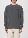 Carhartt Cotton Sweatshirt With Embroidered Logo In Black