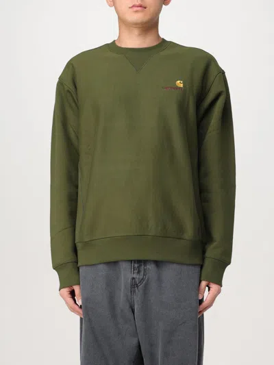 Carhartt American Script Crewneck Sweatshirt In Green