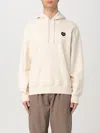 Carhartt Crewneck Sweater With Front Pocket And Hood In White