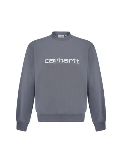 Carhartt Sweatshirt In Dove Grey / Wax