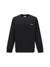 Carhartt Black Crewneck Sweatshirt With White Embroidered Logo In Nero