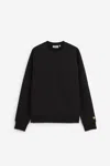 Carhartt Chase Logo-embroidered Cotton-blend Jersey Sweatshirt In Black