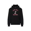 Carhartt Graphic Print Black Hoodie With Drawstring Hood And Ribbed Details In Black