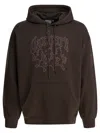Carhartt Hooded Sweatshirt With Graphic Print And Pocket In Brown