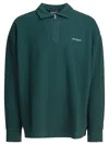 Carhartt Pique Script Half Zip Sweatshirt In Green