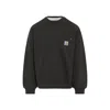 Carhartt Relaxed Fit Black Crewneck Sweatshirt With Zippered Pocket In Black