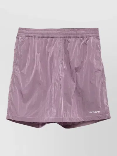 Carhartt Swim Shorts Silk Nylon Blend Pocket In Pink