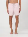 Carhartt Work In Progress Floyde Lyocell & Cotton Twill Drawstring Shorts In Pink