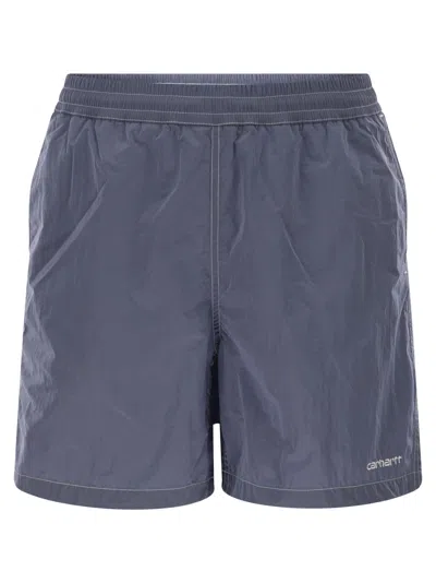 Carhartt Swimsuit With Logo In Blue