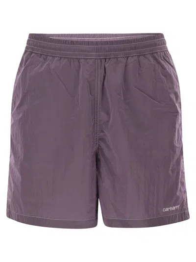 Carhartt Swimsuit With Logo In Purple