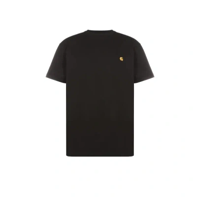 Carhartt American Script Embroidered Logo T-shirt In Black