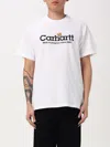 Carhartt Label Script Organic Cotton T-shirt In Weiss