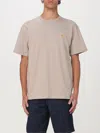 Carhartt Wip Chase Short Sleeved T Shirt Beige In Beige