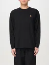 Carhartt Chase T-shirt With Crew Neck And Long Sleeves In Black
