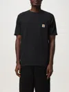 Carhartt Man T-shirt Midnight Blue Size Xl Cotton In Black