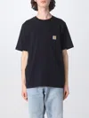 Carhartt T-shirt Pocket Nera In Blue 1