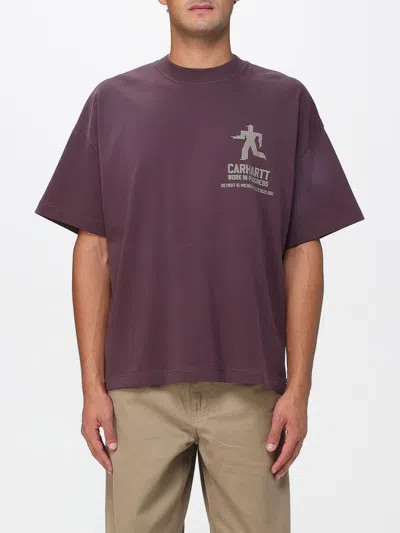 Carhartt T-shirt  Wip Men Color Brown In Purple