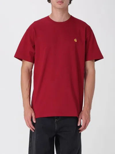 CARHARTT T-SHIRT CARHARTT WIP MEN COLOR BURGUNDY,433818050