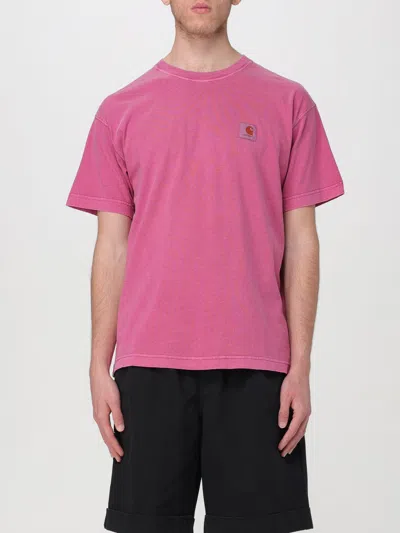 Carhartt T-shirt  Wip Men Colour Cyclamen In 紫红色