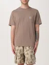 Carhartt Logo Pocket T-shirt In Taubengrau