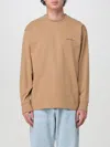 Carhartt Cotton Blend Crew Neck American Script Sweat In Brown