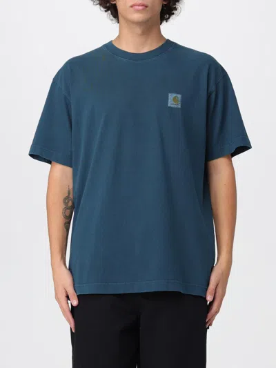 CARHARTT T-SHIRT CARHARTT WIP MEN COLOR PETROLEUM BLUE,433863035