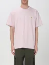 Carhartt T-shirt With Logo In Pink