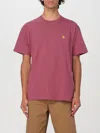 Carhartt Chase Gold Rust T-shirt In Pink