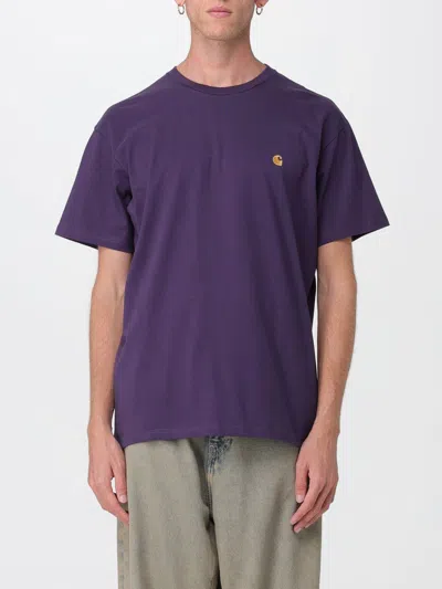 CARHARTT T-SHIRT CARHARTT WIP MEN COLOR VIOLET,433860019