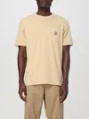 Carhartt Wip Pocket Short Sleeved T Shirt Beige In Yellow Cream