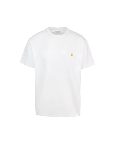 CARHARTT T-SHIRT CHASE WHITE/GOLD