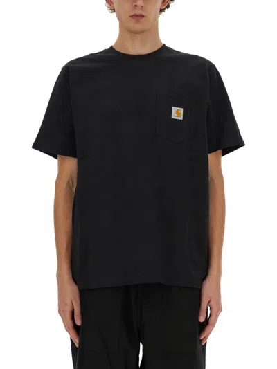 Carhartt T-shirt Con Tasca In Black