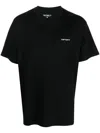 Carhartt Script Logo-embroidered T-shirt In Black