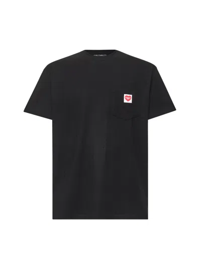 Carhartt Work In Progress Pocket Heart Organic Cotton T-shirt In Black