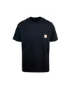 Carhartt Man T-shirt Midnight Blue Size Xl Cotton In 89xx