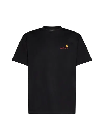 Carhartt T-shirt S/s American Script In Black