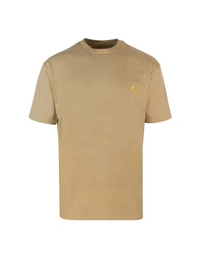 Carhartt S/s Chase Dusty H. Brown T-shirt In 2n1xx