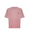 Carhartt Cotton Loose Fit T-shirt With Dropped Shoulders In Pink